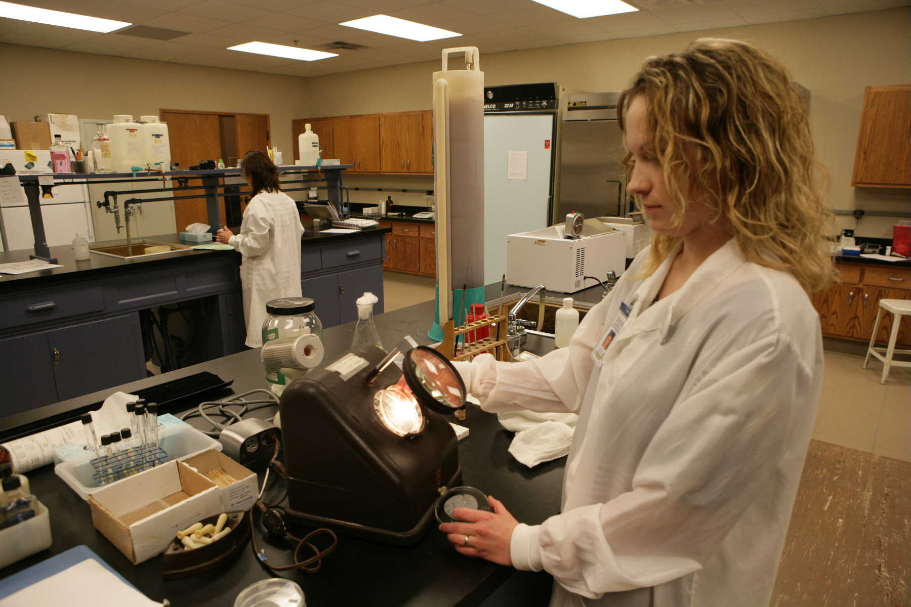 Inside a laboratory